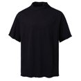 thumbnail image 3 of UVEASISHA Mens Heavyweight Cotton T-Shirt Turtleneck Short Sleeve Solid T-Shirt Loose Fit Casual Athletic Tees Black M, 3 of 5
