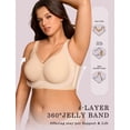 thumbnail image 2 of Sujetador inalámbrico de gelatina Bra OEAK para mujer, talla grande, cobertura total, 2 of 8