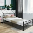 thumbnail image 3 of Giantex Metal Platform Bed Frame Mattress Foundation, Bed Frame w/Heavy-Duty Steel Slats Support, No Box Spring Needed, Easy Assembly, Queen, 3 of 8