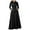Black, variant on Skirts for Women Solid Color High Neck Long Sleeve Patchwork Pockets Large Hem Long Skirt Long Skirts for Women