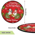 thumbnail image 3 of Coolnut Christmas Snowman Christmas Tree Mat Round Christmas Tree Stand Mat Decoration for Holiday Party Home Christmas Day Ornaments Floor Door, 28.3", 3 of 6