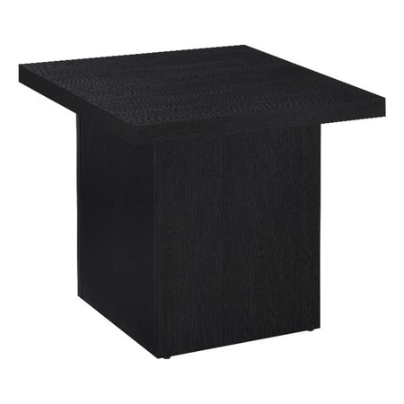 Coaster Max Contemporary Square Wood End Side Table in Black