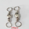 thumbnail image 3 of Soidarity Paquete de 100 conectores giratorios de pesca de acero al carbono reemplazo para exteriores agua dulce 12-27mm accesorios de aparejos de anillo Pescar Blanco Talla 3 Soidarity DJ0451-10, 3 of 5