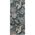 thumbnail image 1 of Homefires PMF-BT001J 26 x 60 in. Flannel Floral Indoor Area Rug, Gray, 1 of 1
