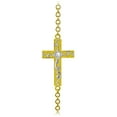 thumbnail image 2 of Galaxy Gold 0.05 CTW 14k Solid Gold Cross Bracelet Natural Diamond, 2 of 3