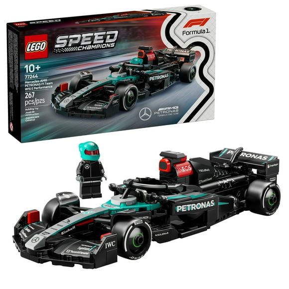LEGO Speed Champions Mercedes-AMG F1 W15 Race Car Toy - Building Set For Kids, Boys & Girls, Ages 10+ - Toy Car for F1 Fans - Gift Idea for Birthday - 77244, LEGO Mercedes-AMG F1® W 77244