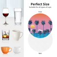 thumbnail image 6 of Naloa Beach with Palm Trees Leather Coasters for Drinks, Durable Drink Coasters 4 Set for Tabletop Protection, Luxurious Home Décor and Housewarming Gift ( {designName})Round Shape, 6 of 6
