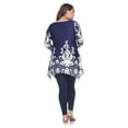thumbnail image 4 of White Mark Women's Plus Size 3/4 Sleeve Yanette Tunic Top, 4 of 4