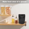 thumbnail image 6 of Black 7" x 10" Stand Up Pouch Bags, 100 Pack - Clear Front &  Foil , Resealable and Heat Sealable Storage Bags for , Snacks, Coffee, Candy, and, 6 of 6