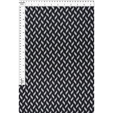 FABRIC SELECTION 96%POLY 4%SPAN DTY GEOMETRIC PRINT 58/60" BLACK (3 YARD PRECUT)