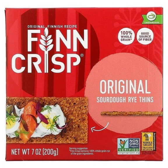 Finn Crisp, Sourdough Rye Thins, Original, 7 oz Pack of 2