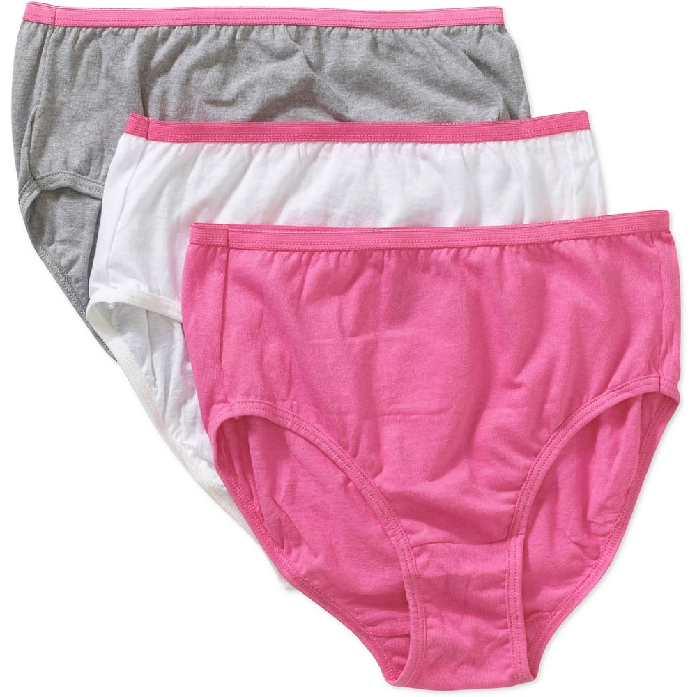 Hanes Hanes Girls Underwear, 3 Pack Core Cotton Brief Panties (Little
