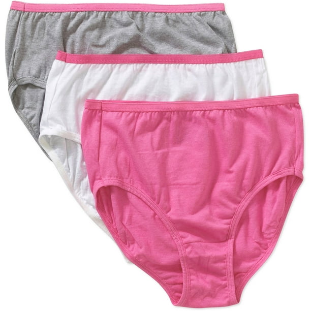 Hanes Hanes Girls Underwear, 3 Pack Core Cotton Brief Panties (Little