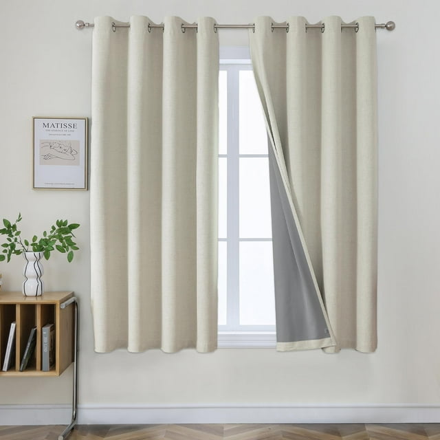 Juego de 2 paneles de cortinas opacas Joydeco Burg de 160 x 160 cm