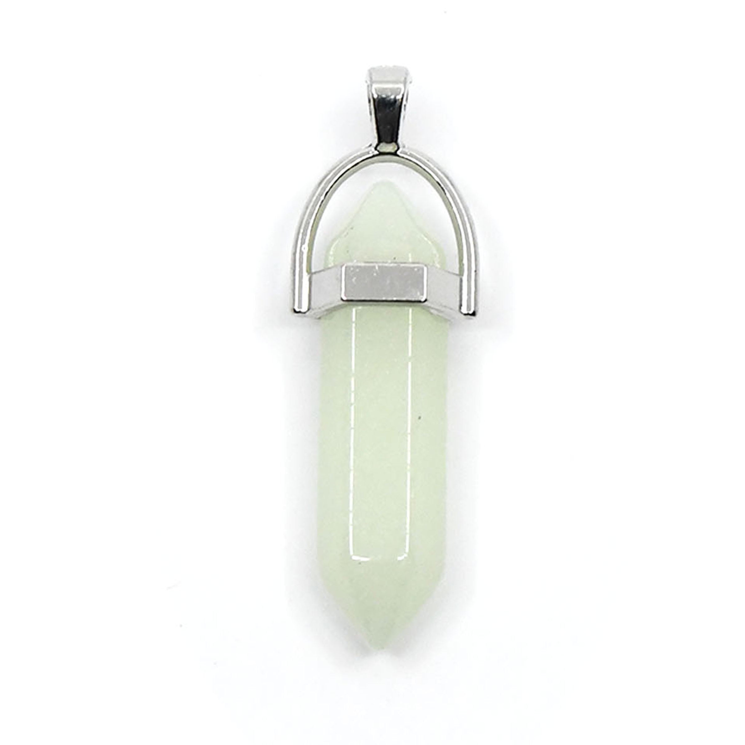 Blue Moon Beads Glow in The Dark Green Glass Dagger Pendant for DIY Jewelry, Unisex, Adult, 1 Piece