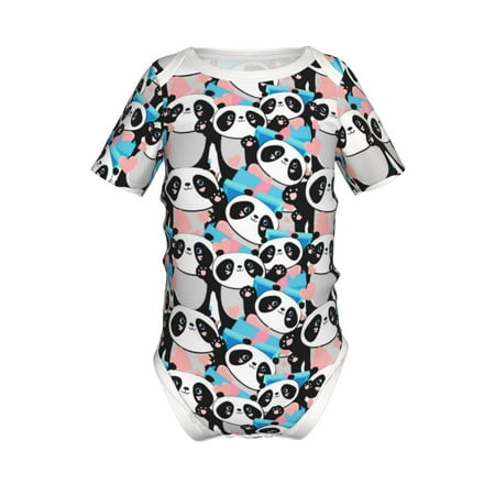 

Gaeub Panda Cute Hearts Print Infant Climbing Onesie Toddler Outfit Newborn Baby Bodysuit Baby Boy Girl Clothes -18 Months