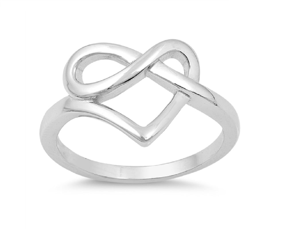 CloseoutWarehouse Sterling Silver Hollow Heart Knuckle/Toe Ring 