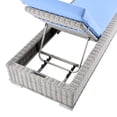 thumbnail image 6 of Modway Conway Outdoor Patio Wicker Rattan Chaise Lounge in Light Gray Light Blue, 6 of 9