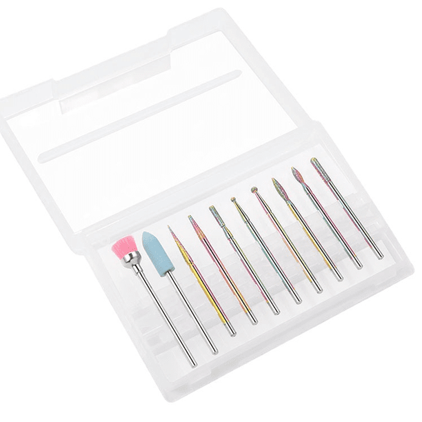 Lima de uñas eléctrica para cutículas de diamante y kit de brocas de uñas de gel acrílico de cerámica, herramientas de arte de uñas acrílicas Ormromra CPB-US-YYM111-6