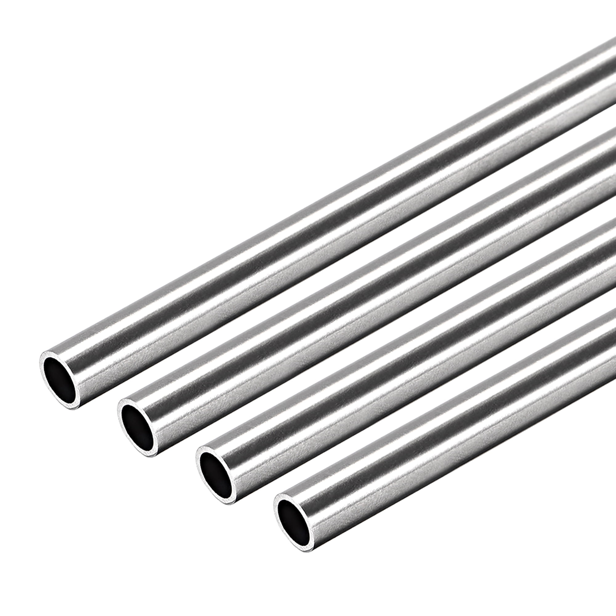 Uxcell 7mm OD 0.8mm Wall Thick 250mm Length 304 Stainless Steel Tube 4 Telescoping Thin Wall Steel Tubing With Buttom Clips