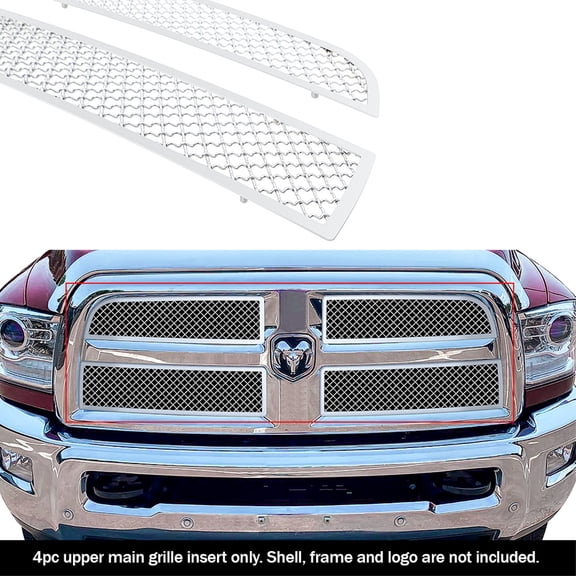 2013-2018 Ram 2500 /2013-2018 Ram 3500 Stainless Steel Chrome Finish 2.5Mm Wire Mesh Mesh Grille