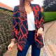 thumbnail image 2 of Gibobby Blazer de mujer casual Chaquetas blazer largo para mujer estilo casual para negocios para trabajo profesional oficina bolsillos con solapa(Rojo,XL), 2 of 5