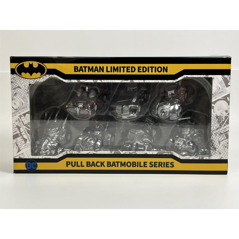 Batman Chrome Limited Edition Pull Back Batmobile Series Set of 7 BK 