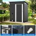 thumbnail image 5 of Dextrus 5 x 3FT Outdoor Storage Shed, Sturdy Metal with Secure Door & Air Vent for Garden, Patio, Lawn, Store Bike, Dark Gray, 5 of 5