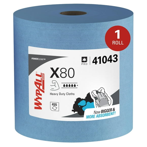 Toallitas Wypall PowerClean X80 de alta resistencia, 455 hojas