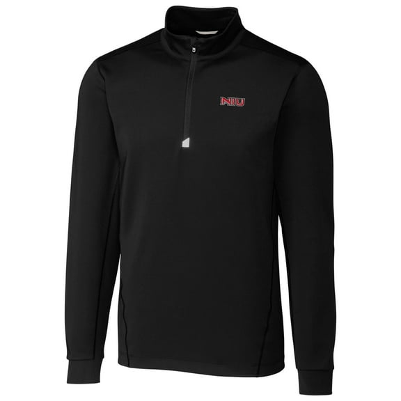Men's Cutter & Buck Black Northern Illinois Huskies Collegiate Big & Tall Traverse Half-Zip Jacket