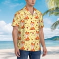 thumbnail image 6 of Mushroom Little Fox Men'S 3d Print Casual Button Down Shirts, Novelty Hawaiian Short Sleeves M, 6 of 8