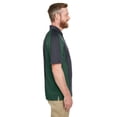 thumbnail image 3 of Harriton M385 Men's Advantage Snag Protection Plus IL Colorblock Polo-Dark Charcoal/ Dark Green/ Black-6XL, 3 of 3