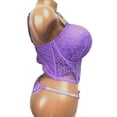 thumbnail image 3 of Victoria's Secret Very Sexy Push-Up Corset Top Shine Strap & Panty Set Lavender 38D/X-Large Panty NWT, 3 of 5