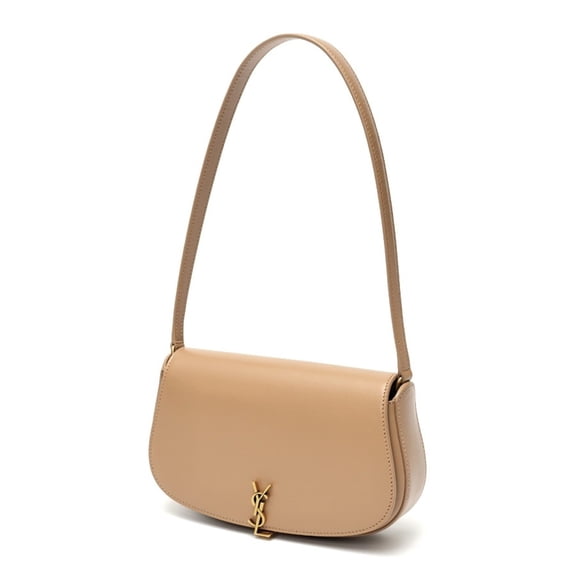 Pre-Owned Saint Laurent SAINT LAURENT Voltaire Mini Shoulder Bag 779642 Box Calfskin Greige...