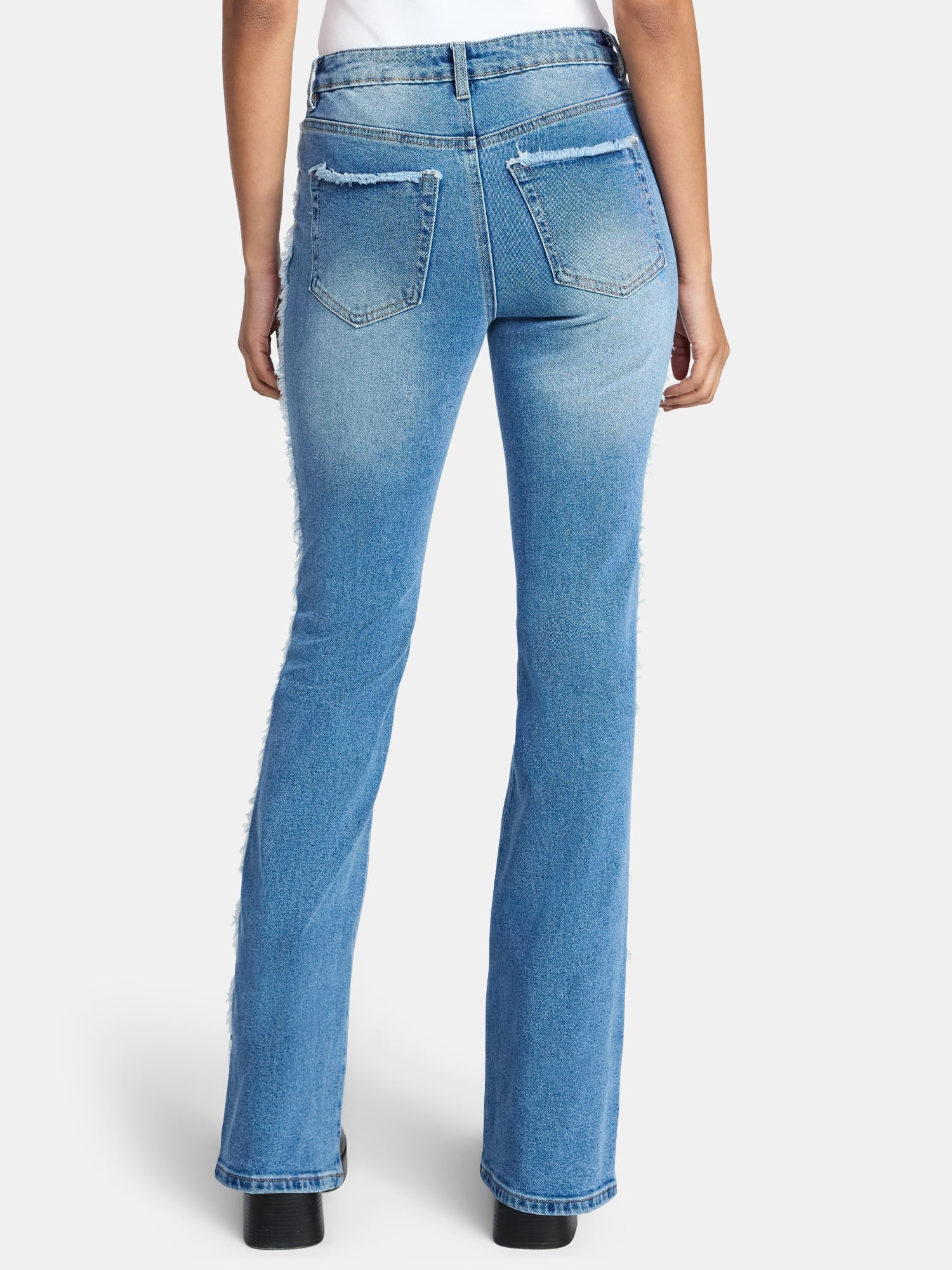 Madden NYC Women's Frayed Seam Bootcut Jeans, Sizes 00-18