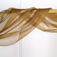 thumbnail image 6 of Efavormart 18Ft Gold Sheer Organza Curtain Panels, Window Scarf Valance Wedding Arch Draping Fabric for Top Table Event Party Home Decor Stair Bow Backdrop Curtain Decoration, 6 of 11