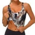 thumbnail image 3 of Balery Realistic Cute Puppy Sujetadores deportivos con espalda cruzada para mujer, acolchados, sin costuras, de alto impacto, ideales para yoga, gimnasio, entrenamiento y fitness.-Medium, 3 of 8