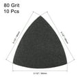 thumbnail image 2 of Unique Bargains Triangular Sandpaper Hook and Loop Fit 3-1/2' Oscillating Multi-Tool Silicon Carbide for Wet/Dry 80 Grit 10pcs, 2 of 5