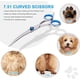thumbnail image 3 of Dog Cat Grooming Scissors - Pet Grooming Scissors with Safety Round Tip - Stainless Steel Dog and Cat Grooming Scissors (Curved Scissors), 3 of 5