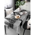 thumbnail image 2 of Deer Forest Rectangle Tablecloth, Retro Country Trees Mountain Nature Scenery Waterproof & StainResistant Tablecloth, Washable Oil-proof Table Cover for Dining/Party/Wedding/Camping/Buffet 60x120 In, 2 of 9