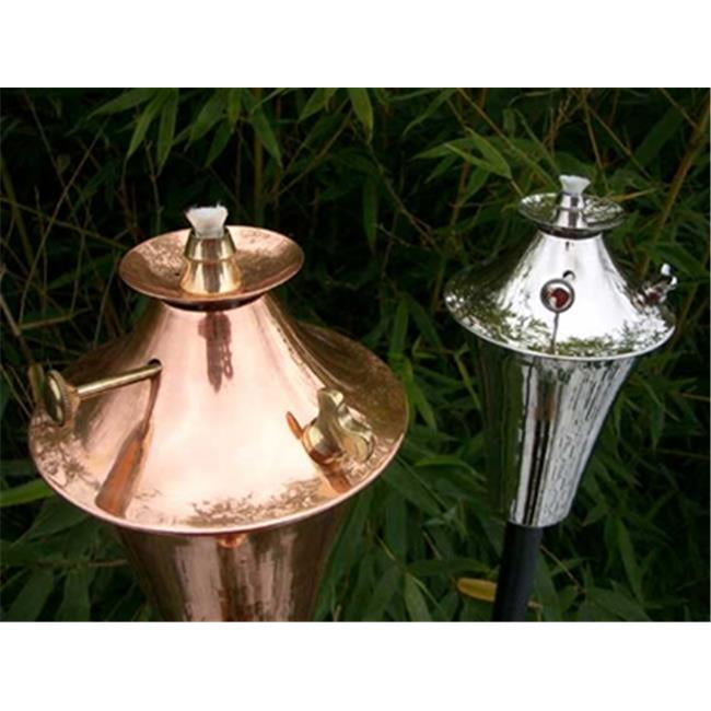 Starlite 1218-SN-Tiki Kona Deluxe Tiki Aluminum Patio Torch Smooth Nickel by STARLITE