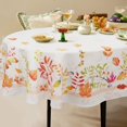 thumbnail image 4 of Thanksgiving Tablecloth Oval Fall Tablecloths Oval Autumn Leaves Pumpkin Oval Table Cloths Stain-Resistant Anti-Wrinkle Washable Thanksgiving Decorations for Oval Tablecloth 60 X 84 Inch, 4 of 6