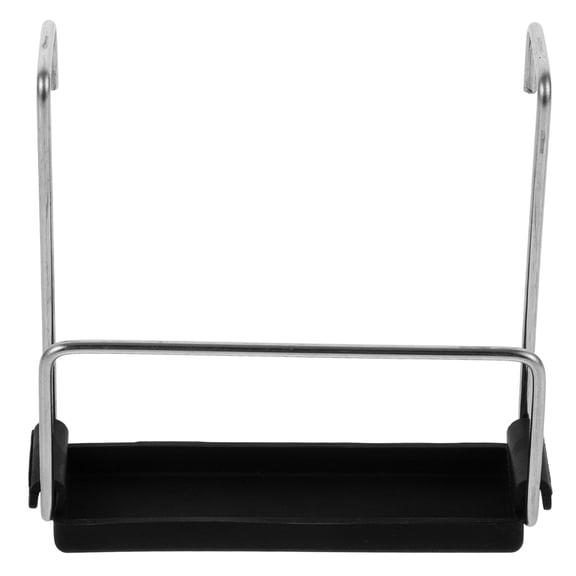 Raindrops Black Wall-Mounted Lid Holder Rack for Kitchen, Space-Saving Storage Organizer, 1 Set for Efficient Kitchen Storage