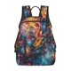 thumbnail image 1 of Disketp Vibrant Rooster Painting Mochila Ligera e Impermeable, Mochila de Día Resistente para Viajes, Senderismo y Uso Diario para Hombre y Mujer, 1 of 7