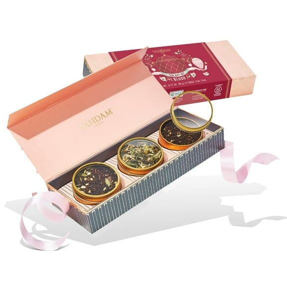 VAHDAM Blush Tea Gift Set (3 Varieties, 90g/3.17oz, 45  Cups) | Gift for Everyone, Lover, Wife