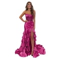 thumbnail image 1 of Vestido formal Mollyevers, satén fucsia, sirena, talla 24W 2025, 1 of 1
