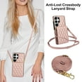 thumbnail image 2 of Crossbody Wallet Case for Samsung Galaxy S22 Ultra, RFID Blocking Protective Purse Case Cover with Card Holder Kickstand Shoulder Strap Lanyard Magnetic Closure for Samsung Galaxy S22 Ultra, Rosegold, 2 of 8