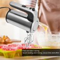 thumbnail image 4 of Electric Hand Mixer Adjustable Stainless Steel Kitchen Handheld Mixer with Whisk Beater Dough Hooks 200W, 4 of 5