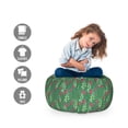 thumbnail image 2 of Spring Storage Toy Bag Chair, Various Small Flowers with Leaves Botanical Garden Art English Greenery Print, Stuffed Animal Organizer Washable Bag, Large Size, Multicolor, by Ambesonne, 2 of 3