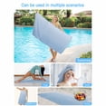 thumbnail image 5 of Beach Towel Blue Stripes Bath Pool Towels Simple Vertical Striped Absorbent Beach Towel Soft Large Quick Dry Lightweight Camping Travel Sports Yoga Gym Swim Towels for Adult 35x70 Inch, 5 of 9